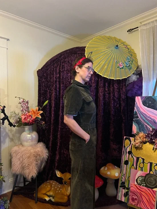 Universal Thread Black Velvet Utility Jumpsuit - Picture 2 of 5